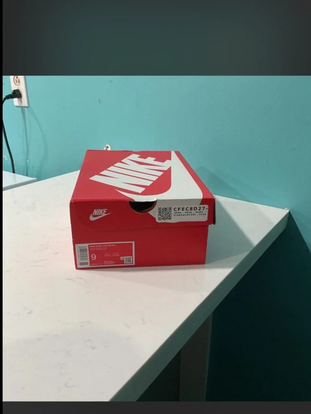 Nike Red and White Shoe Box
